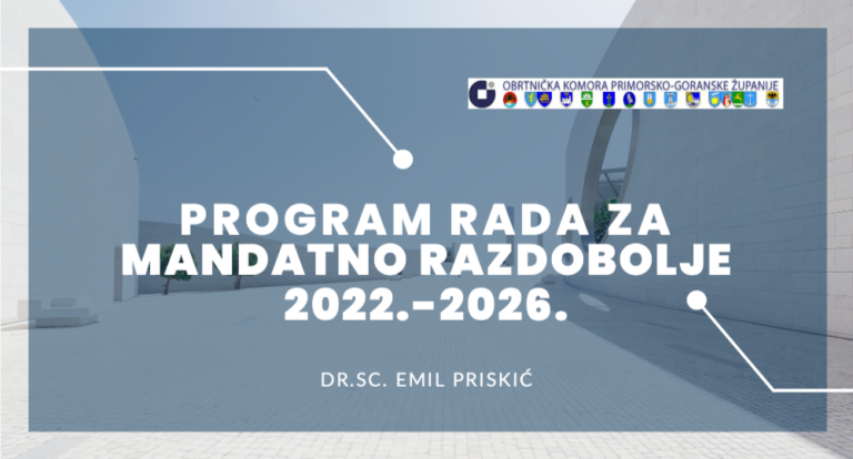 Program rada za mandatno razdoblje 2022. – 2026. Dr.sc. Emil Priskić