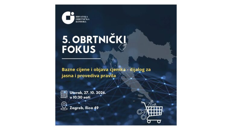 5. Obrtnički fokus / Bazne cijene i objava cjenika / 27.10.2026./ HOK Zagreb